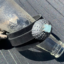 Load image into Gallery viewer, Urban Urchin and Aquamarine Leather Bracelet