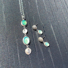 Load image into Gallery viewer, Aqua Chalcedony and Sand Dollar Necklace
