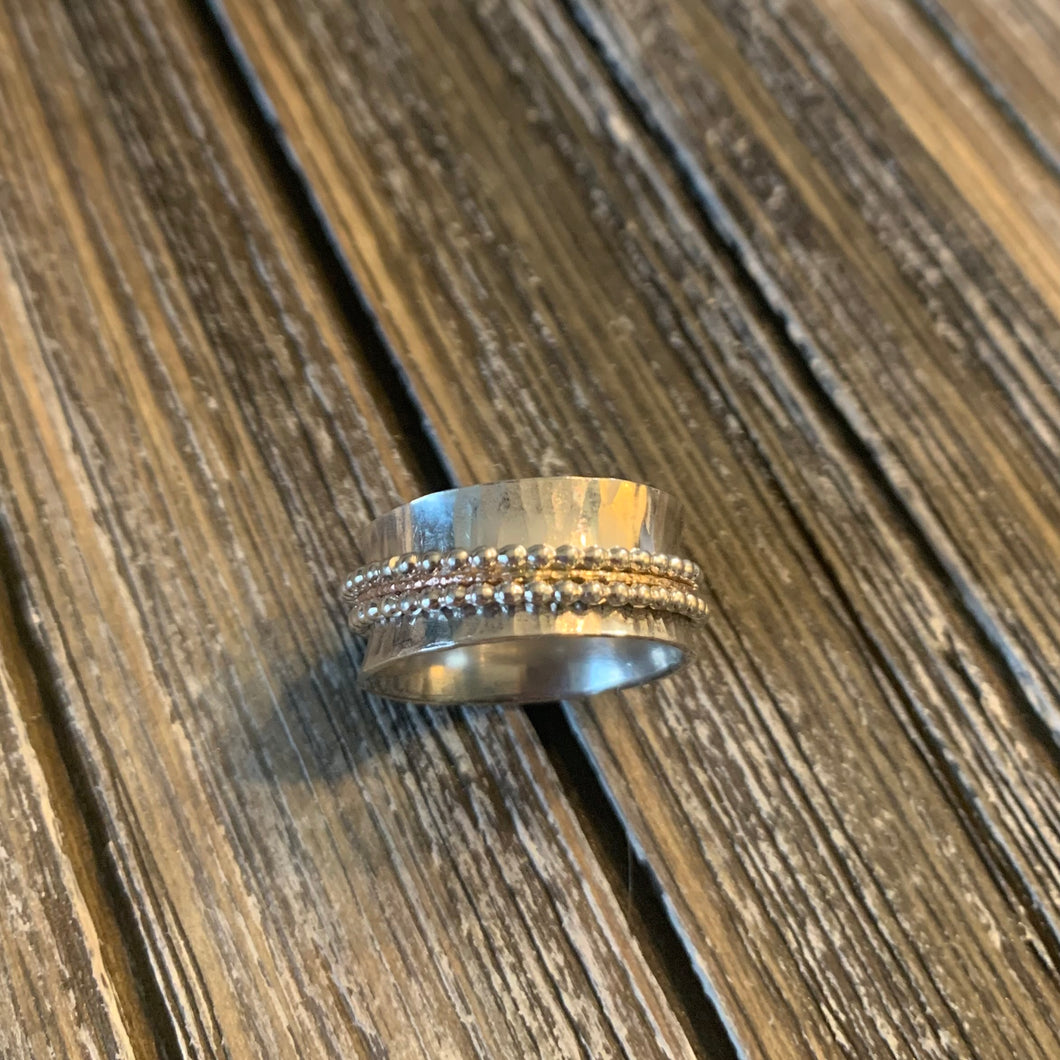 Mixed Metal Spinner Ring